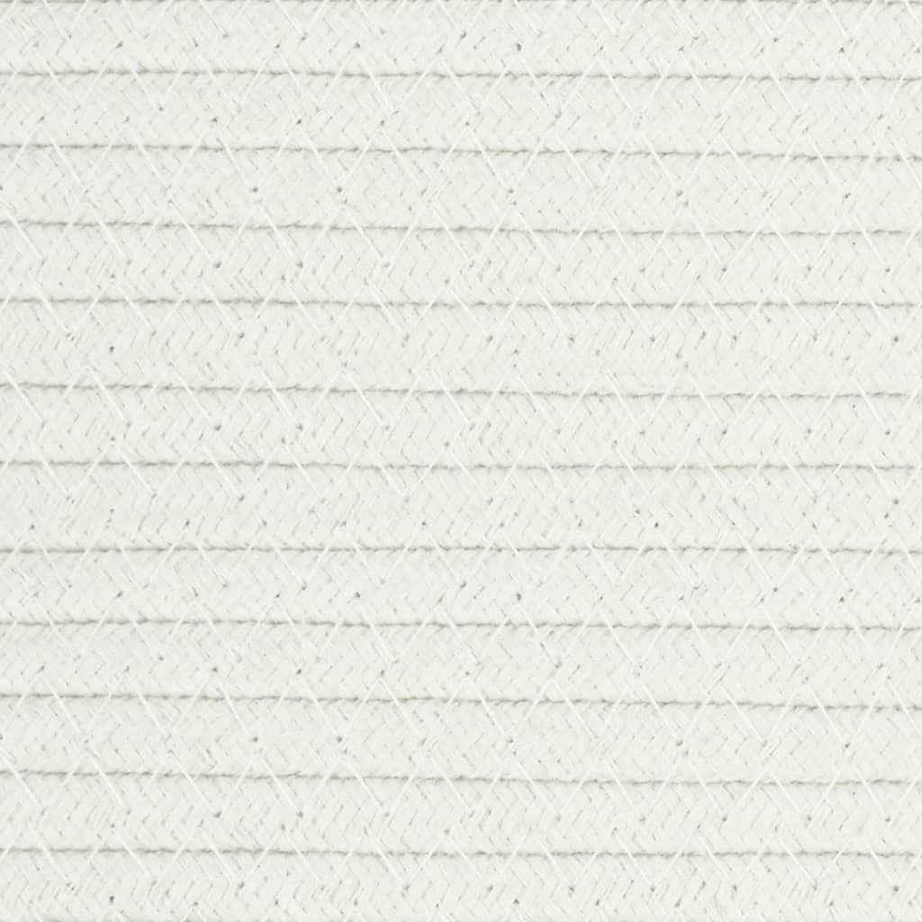 Coș de depozitare, maro și alb, Ø38x46 cm, bumbac - Lando