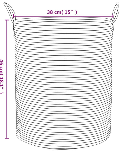 Загрузите изображение в средство просмотра галереи, Coș de depozitare, maro și alb, Ø38x46 cm, bumbac - Lando
