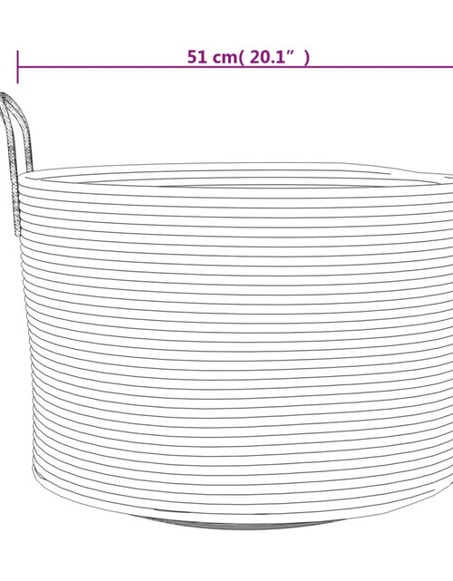 Загрузите изображение в средство просмотра галереи, Coș de depozitare, maro și alb, Ø51x33 cm, bumbac - Lando
