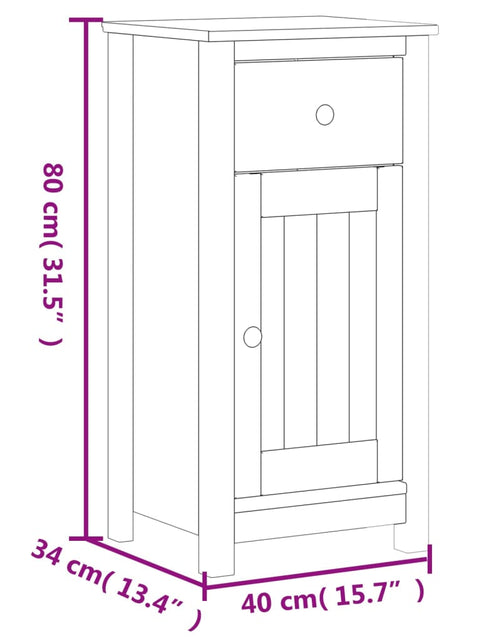 Încărcați imaginea în vizualizatorul Galerie, Dulap de baie BERG, alb, 40x34x80 cm, lemn masiv de pin - Lando
