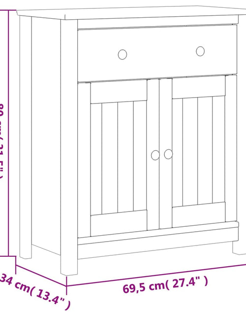 Загрузите изображение в средство просмотра галереи, Dulap de baie BERG, alb, 69,5x34x80 cm, lemn masiv de pin - Lando
