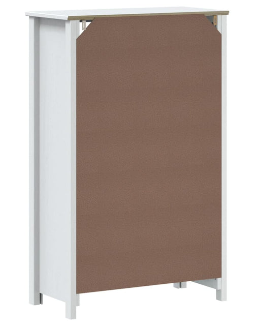 Încărcați imaginea în vizualizatorul Galerie, Dulap de baie BERG, alb, 69,5x34x110 cm, lemn masiv de pin - Lando
