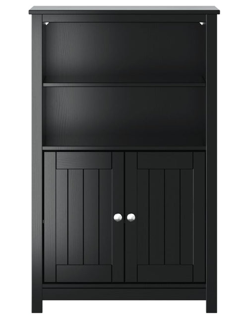 Încărcați imaginea în vizualizatorul Galerie, Dulap de baie BERG, negru, 69,5x34x110 cm, lemn masiv de pin - Lando
