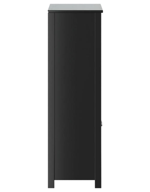 Încărcați imaginea în vizualizatorul Galerie, Dulap de baie BERG, negru, 69,5x34x110 cm, lemn masiv de pin - Lando
