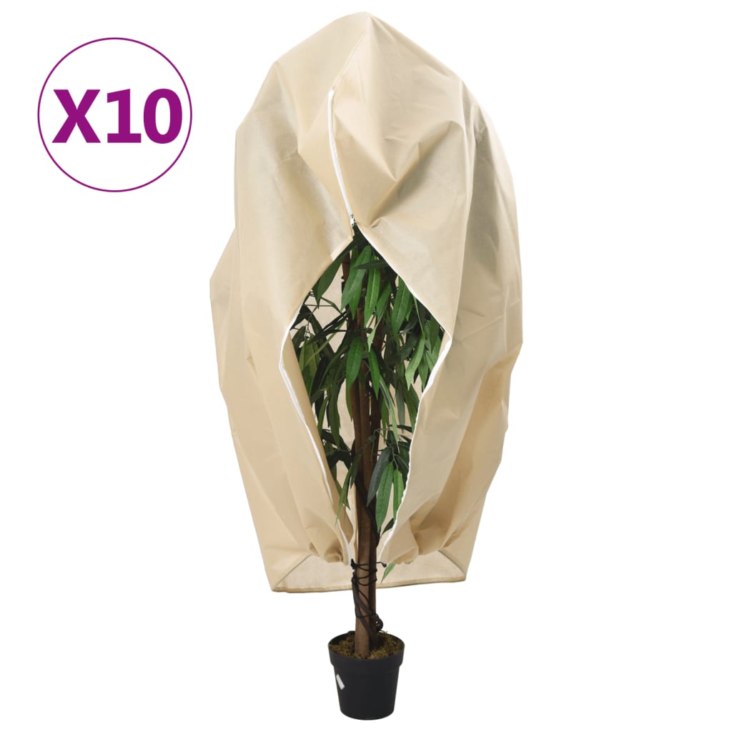 Protecții fleece pt plante, fermoar, 10 buc, 70 g/m² 1,2x1,8 m Lando - Lando