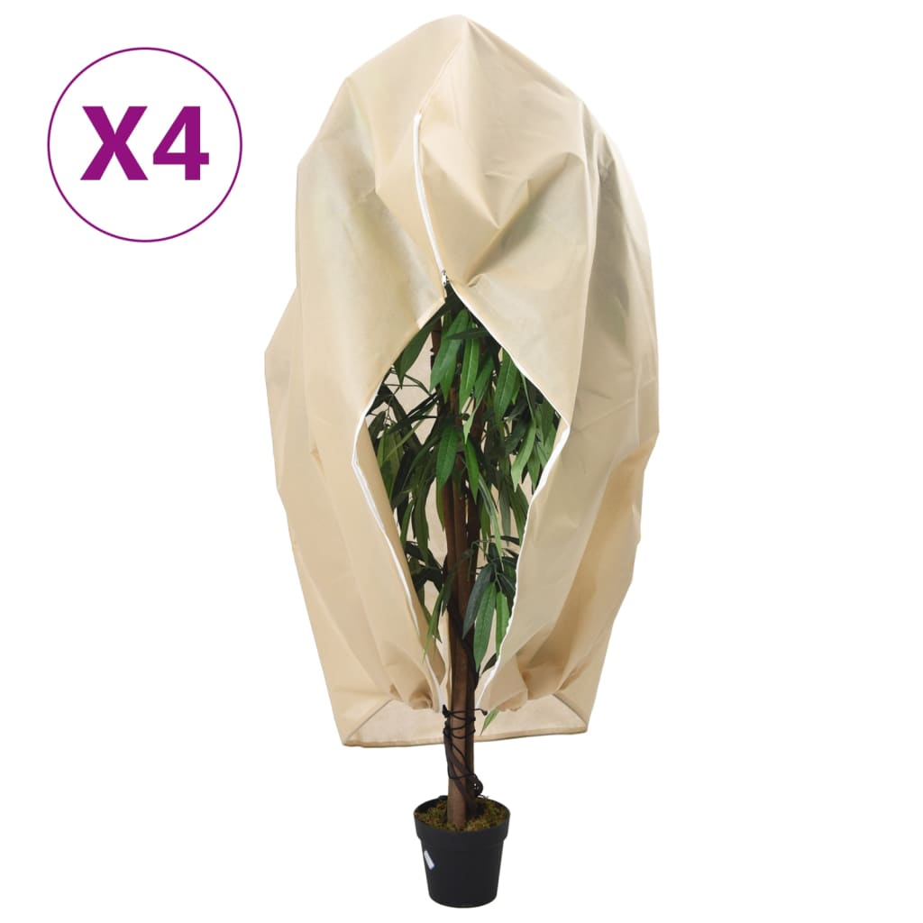 Protecție de fleece plante cu fermoar 4 buc 70 g/m² 3,93x3 m Lando - Lando