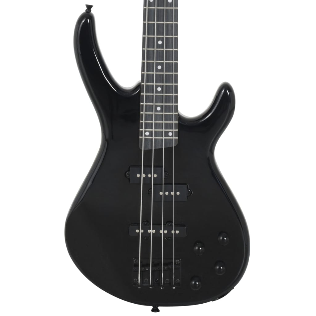 Chitara bass electrică începători, cu husă, negru, 4/4 46" - Lando