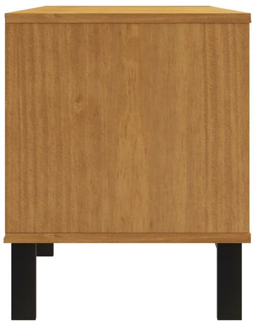 Încărcați imaginea în vizualizatorul Galerie, Comodă TV cu ușă din sticlă „FLAM” 158x40x50 cm, lemn masiv pin Lando - Lando
