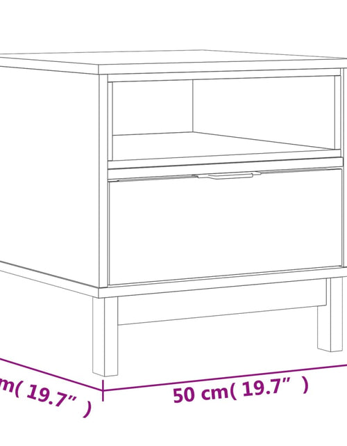 Încărcați imaginea în vizualizatorul Galerie, Masă laterală &quot;FLAM&quot; 50x50x50 cm, lemn masiv de pin - Lando
