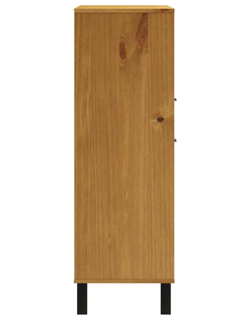 Загрузите изображение в средство просмотра галереи, Dulap cu ușă din sticlă „FLAM” 92x40x122,5 cm lemn masiv de pin Lando - Lando
