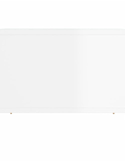 Загрузите изображение в средство просмотра галереи, Măsuță de cafea, alb extralucios, 60x50x36,5 cm, lemn compozit Lando - Lando
