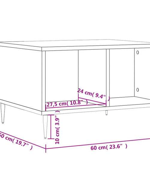 Загрузите изображение в средство просмотра галереи, Măsuță de cafea, gri beton, 60x50x36,5 cm, lemn compozit Lando - Lando
