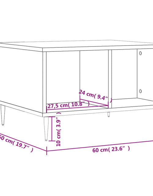 Загрузите изображение в средство просмотра галереи, Măsuță de cafea, gri sonoma, 60x50x36,5 cm, lemn compozit Lando - Lando
