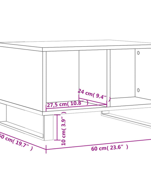 Загрузите изображение в средство просмотра галереи, Măsuță de cafea, gri sonoma, 60x50x36,5 cm, lemn compozit Lando - Lando
