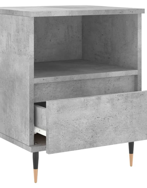 Загрузите изображение в средство просмотра галереи, Noptiere, 2 buc., gri beton, 40x35x50 cm, lemn compozit - Lando
