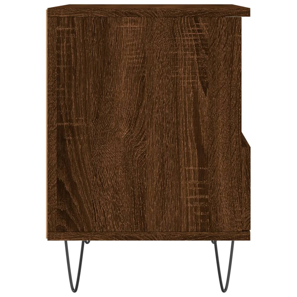 Noptiere, 2 buc., stejar maro, 40x35x50 cm, lemn compozit - Lando
