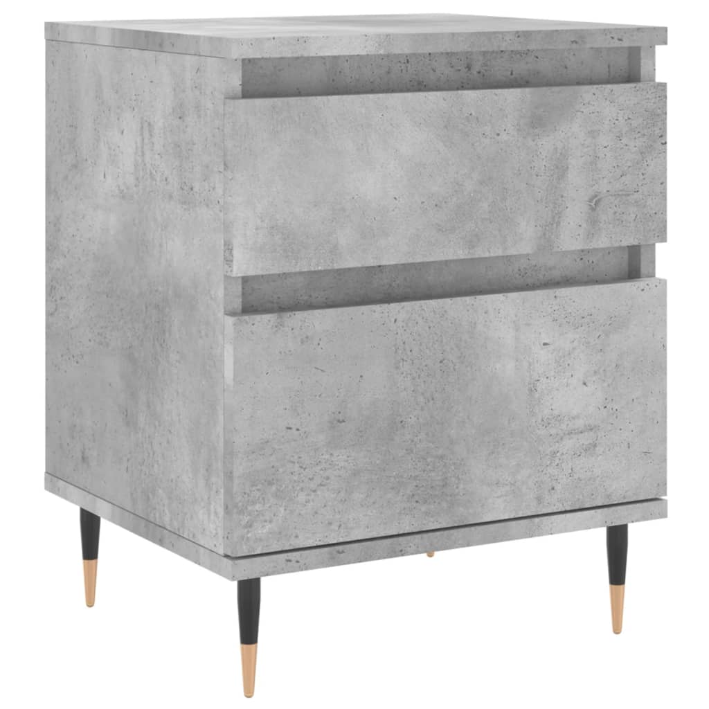 Noptieră, gri beton, 40x35x50 cm, lemn compozit - Lando