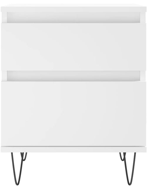 Încărcați imaginea în vizualizatorul Galerie, Noptiere, 2 buc., alb, 40x35x50 cm, lemn compozit - Lando

