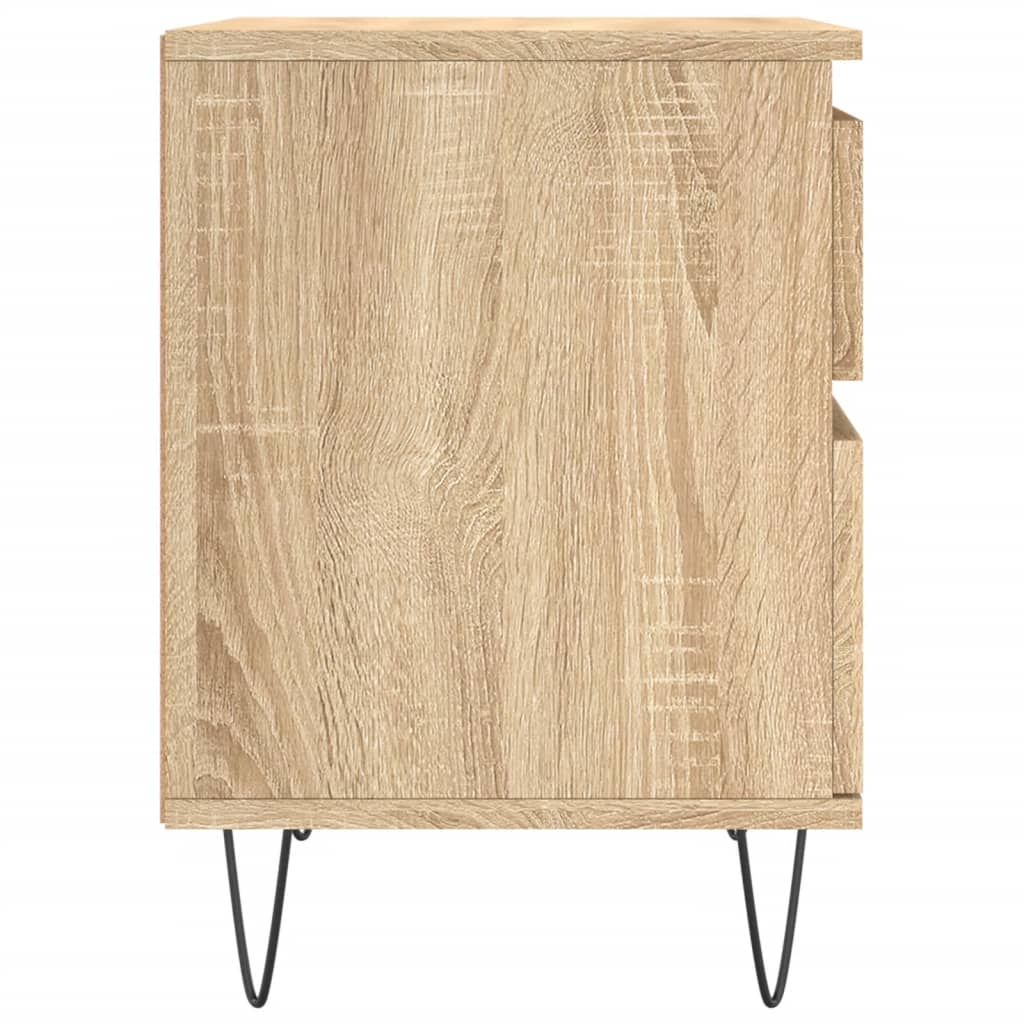 Noptiere, 2 buc., stejar sonoma, 40x35x50 cm, lemn compozit - Lando