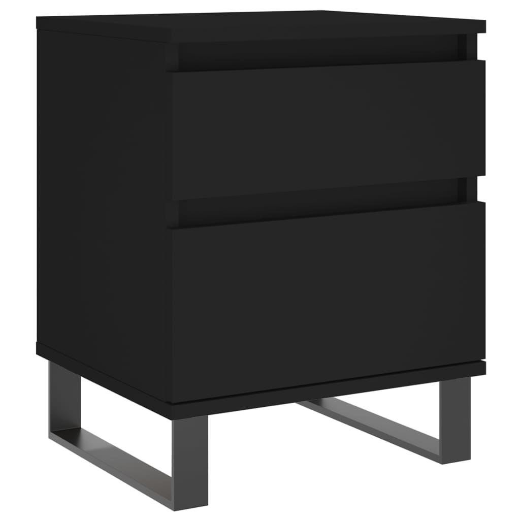 Noptiere, 2 buc., negru, 40x35x50 cm, lemn compozit - Lando