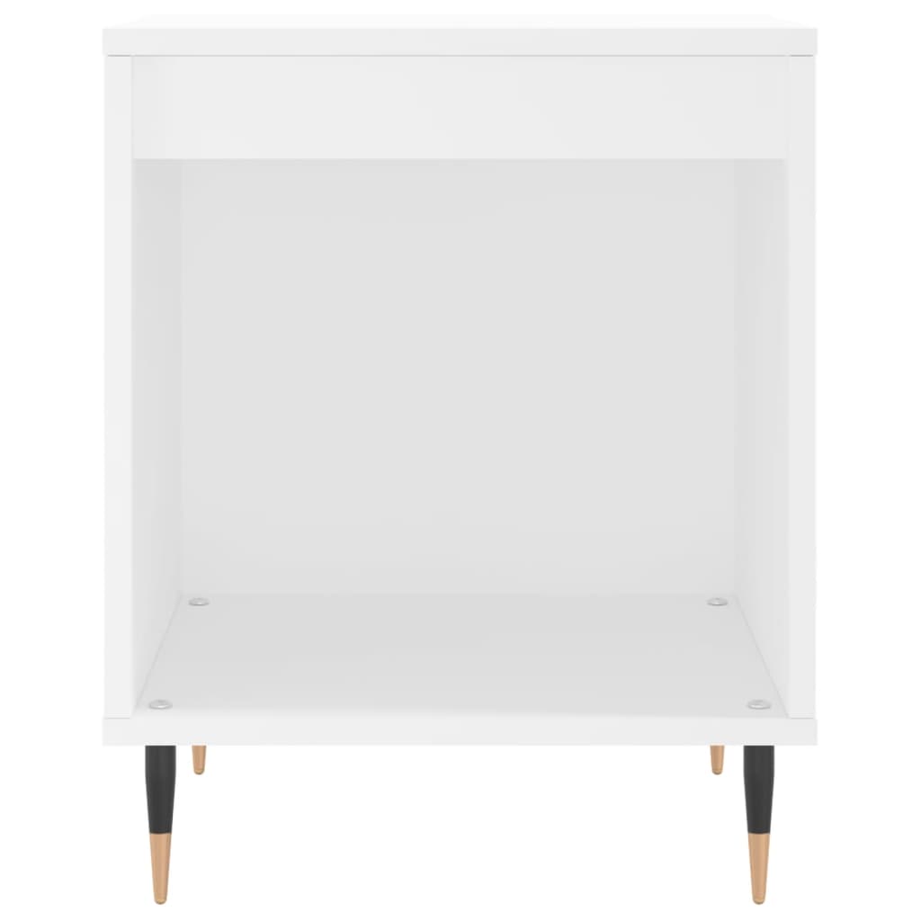 Noptiere, 2 buc., alb, 40x35x50 cm, lemn compozit - Lando