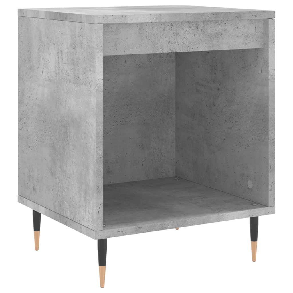 Noptieră, gri beton, 40x35x50 cm, lemn compozit - Lando