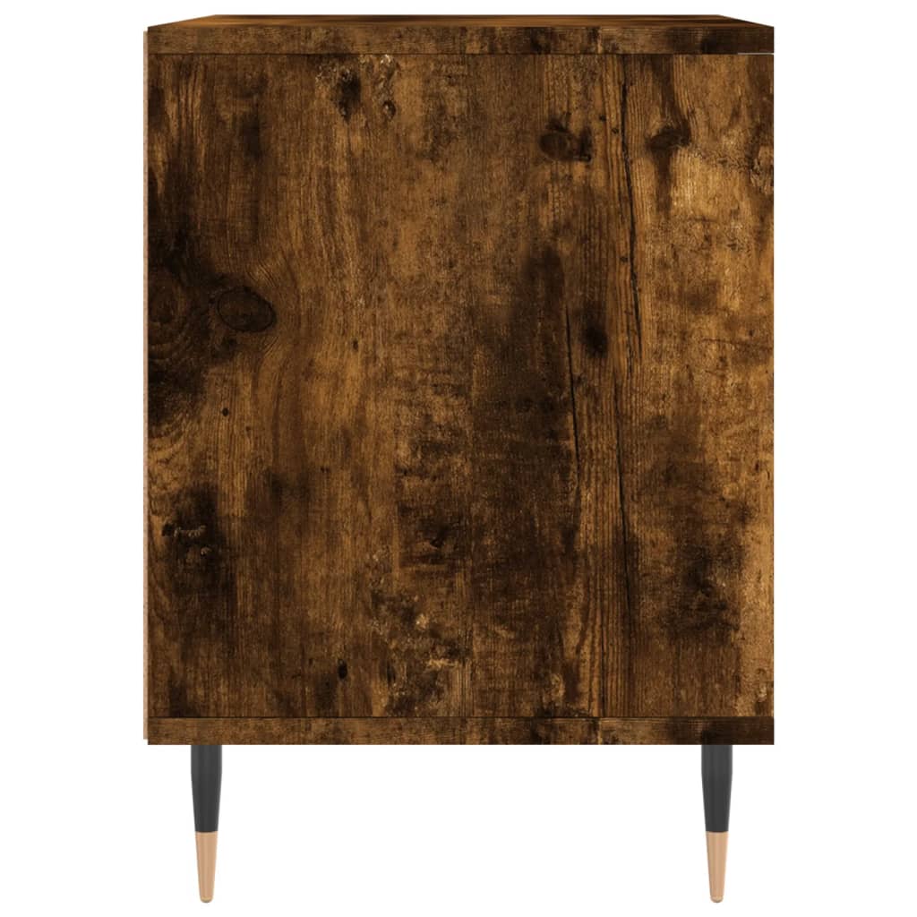 Noptiere, 2 buc., stejar fumuriu, 40x35x50 cm, lemn compozit - Lando