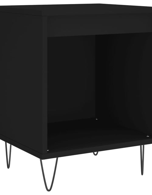 Загрузите изображение в средство просмотра галереи, Noptieră, negru, 40x35x50 cm, lemn prelucrat - Lando
