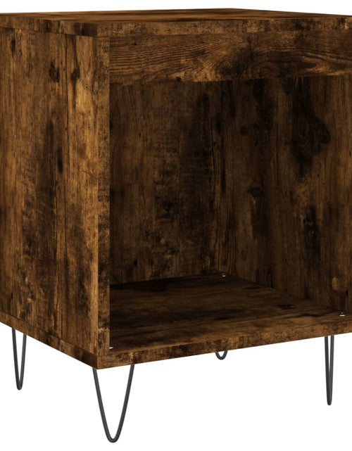 Încărcați imaginea în vizualizatorul Galerie, Noptieră, stejar fumuriu, 40x35x50 cm, lemn compozit - Lando
