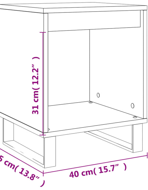 Încărcați imaginea în vizualizatorul Galerie, Noptiere, 2 buc., stejar maro, 40x35x50 cm, lemn compozit - Lando
