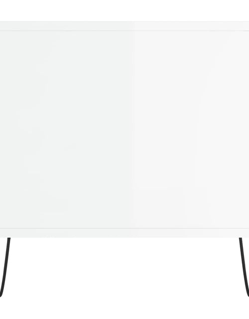 Загрузите изображение в средство просмотра галереи, Măsuță de cafea, alb extralucios, 100x50x45 cm, lemn compozit Lando - Lando
