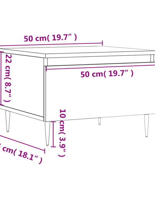 Загрузите изображение в средство просмотра галереи, Măsuță de cafea, gri sonoma, 50x46x35 cm lemn prelucrat Lando - Lando
