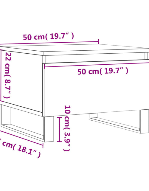 Загрузите изображение в средство просмотра галереи, Măsuță de cafea, stejar afumat, 50x46x35 cm, lemn prelucrat Lando - Lando
