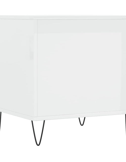Загрузите изображение в средство просмотра галереи, Măsuță de cafea, alb extralucios, 50x46x50 cm, lemn prelucrat Lando - Lando
