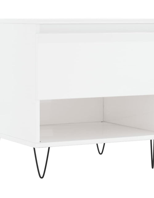 Încărcați imaginea în vizualizatorul Galerie, Mese de cafea 2 buc. alb extralucios 50x46x50 cm lemn compozit Lando - Lando
