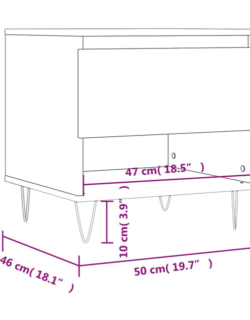 Загрузите изображение в средство просмотра галереи, Măsuță de cafea, gri beton, 50x46x50 cm, lemn prelucrat Lando - Lando
