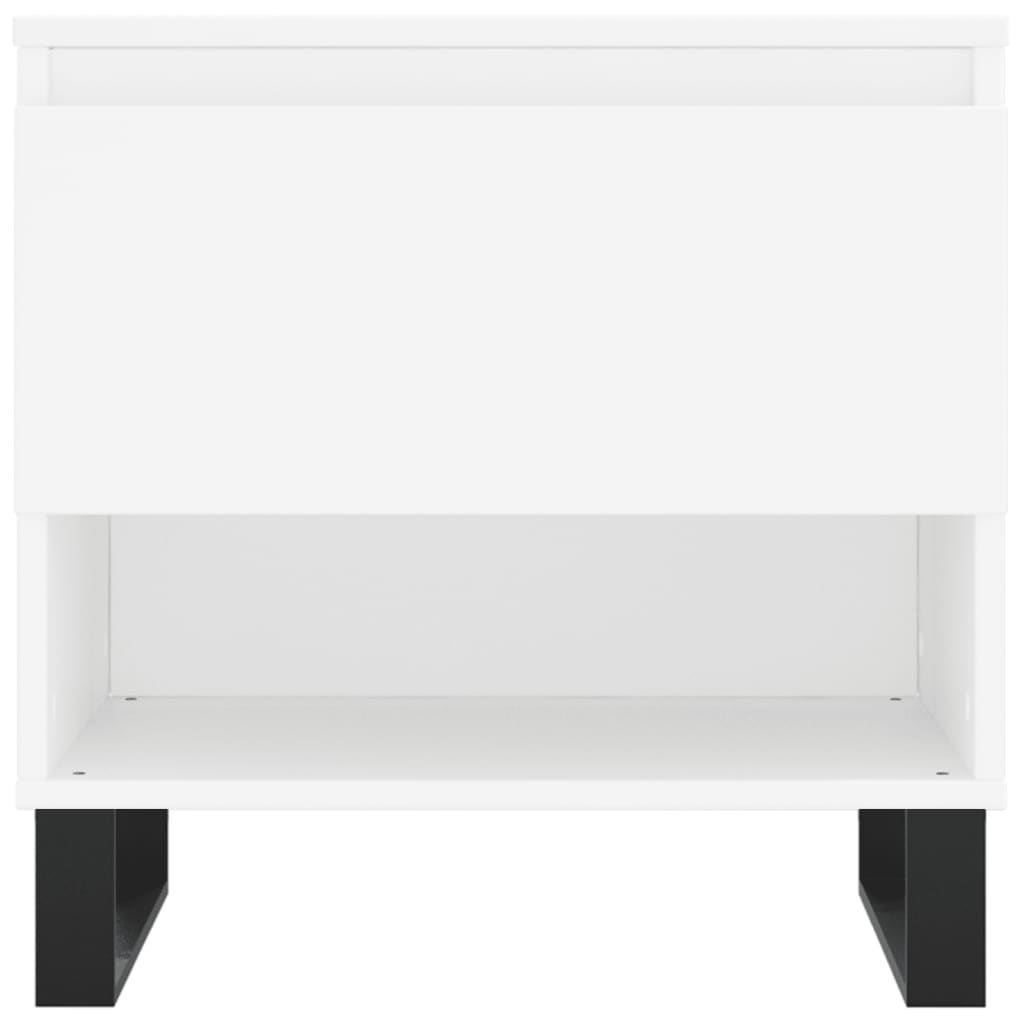 Măsuțe de cafea, 2 buc., alb, 50x46x50 cm, lemn compozit Lando - Lando