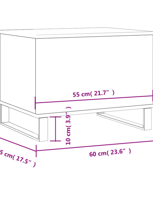 Загрузите изображение в средство просмотра галереи, Măsuță de cafea, stejar fumuriu, 60x44,5x45 cm, lemn prelucrat Lando - Lando
