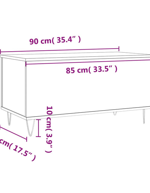 Загрузите изображение в средство просмотра галереи, Măsuță de cafea, gri beton, 90x44,5x45 cm, lemn compozit Lando - Lando
