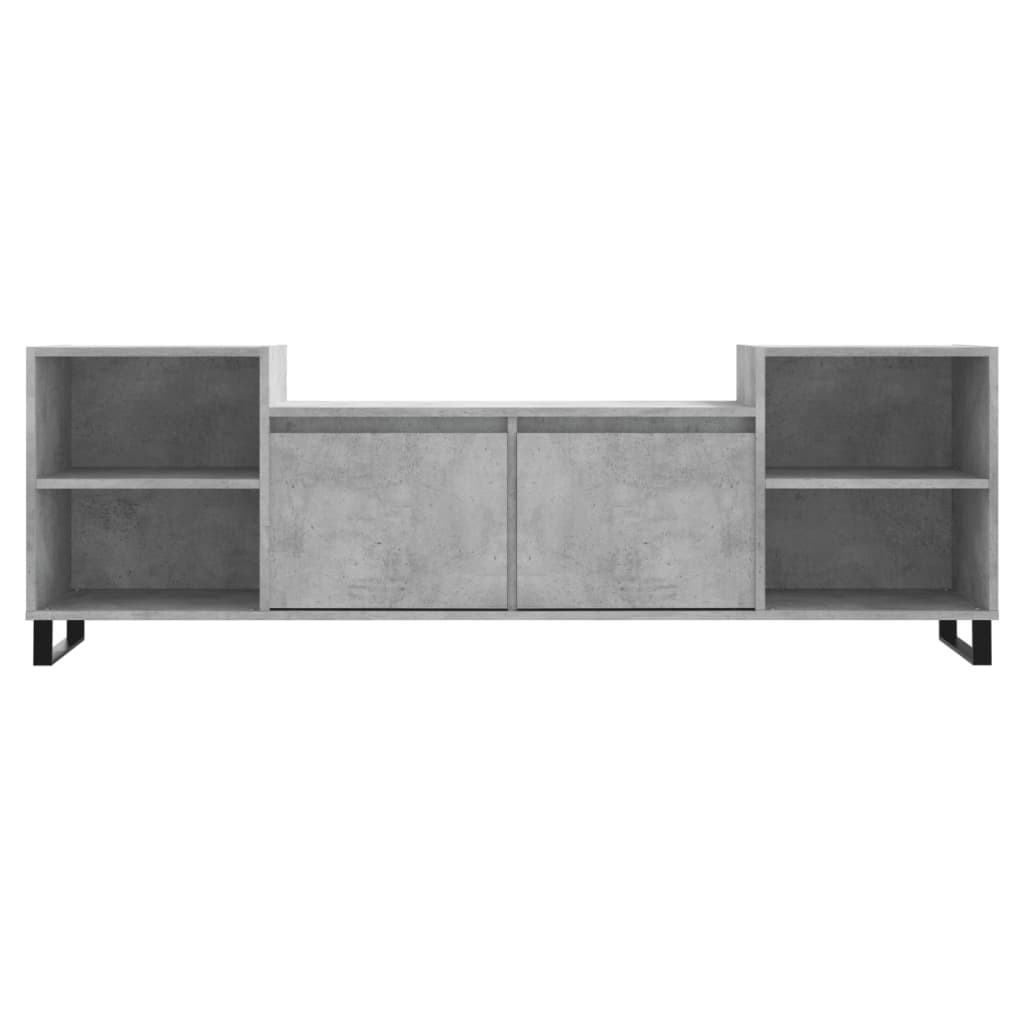 Comodă TV, gri beton, 160x35x55 cm, lemn prelucrat Lando - Lando