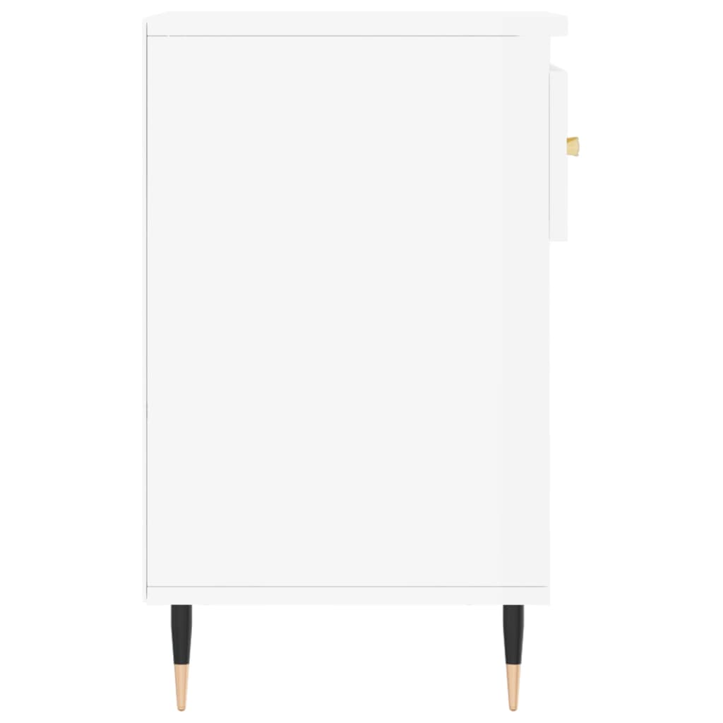 Pantofar, alb extralucios, 102x36x60 cm, lemn compozit Lando - Lando