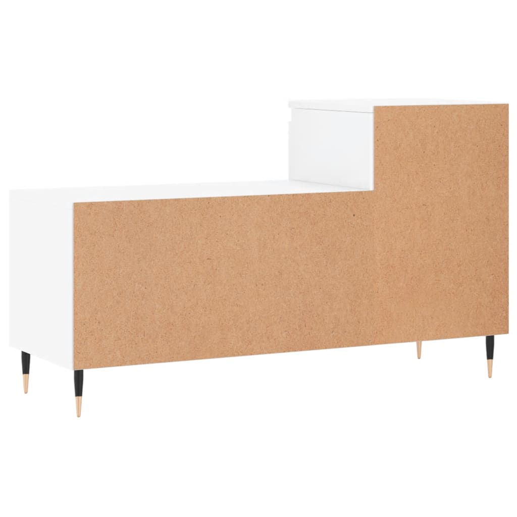 Pantofar, alb extralucios, 102x36x60 cm, lemn compozit Lando - Lando