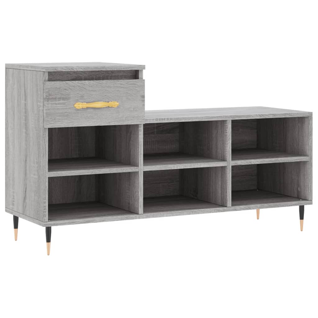 Pantofar, gri sonoma, 102x36x60 cm, lemn prelucrat Lando - Lando