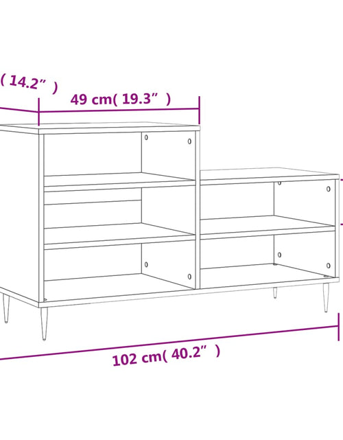 Загрузите изображение в средство просмотра галереи, Pantofar, stejar fumuriu, 102x36x60 cm, lemn prelucrat Lando - Lando
