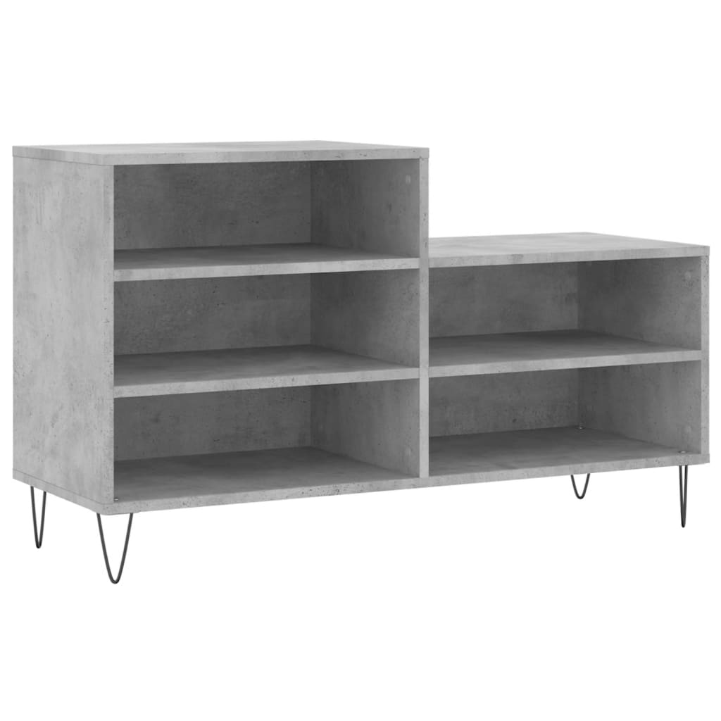Pantofar, gri beton, 102x36x60 cm, lemn prelucrat Lando - Lando