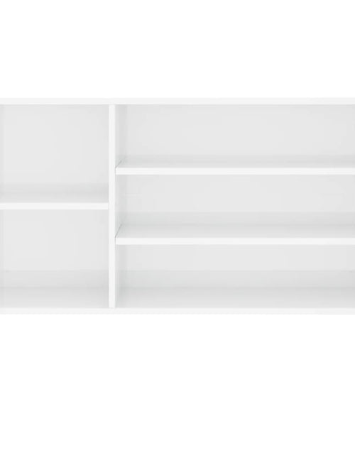 Încărcați imaginea în vizualizatorul Galerie, Pantofar, alb extralucios, 102x36x60 cm, lemn compozit Lando - Lando
