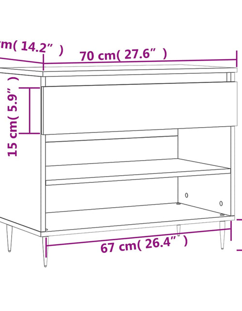 Încărcați imaginea în vizualizatorul Galerie, Pantofar, stejar sonoma, 70x36x60 cm, lemn prelucrat - Lando
