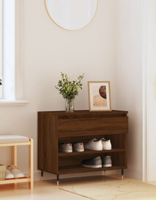 Încărcați imaginea în vizualizatorul Galerie, Pantofar, stejar maro, 70x36x60 cm, lemn prelucrat - Lando
