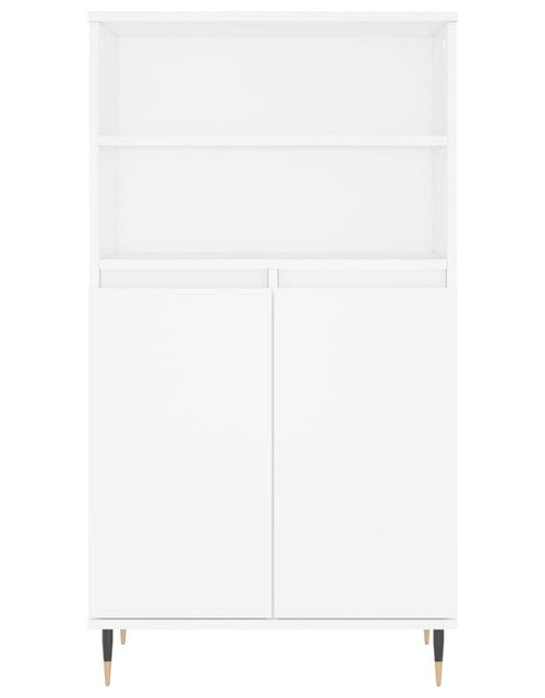 Загрузите изображение в средство просмотра галереи, Bufet înalt, alb, 60x36x110 cm, lemn prelucrat - Lando

