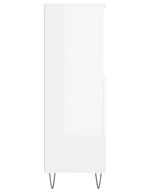 Încărcați imaginea în vizualizatorul Galerie, Dulap înalt, alb extralucios, 60x36x110 cm, lemn compozit - Lando
